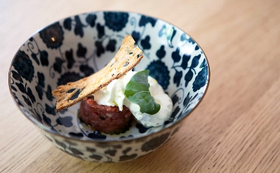 Tartare de veau fumé et iodé